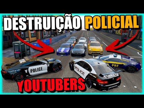 DESTRUIÇÃO POLICIAL DE YOUTUBERS - FORZA HORIZON 4