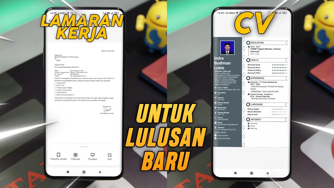 How to Create a CV and Job Application Letter for High School/Vocational School Students on an An...