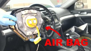 How to remove the Steering Wheel and Airbag of 04 - 08 Honda Accord and Acura TSX, TL