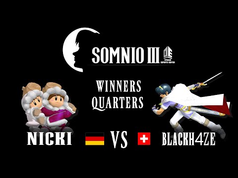 Somnio 3 - Nicki (Ice Climbers) vs BlackH4ze (Marth) - Winners Quarters