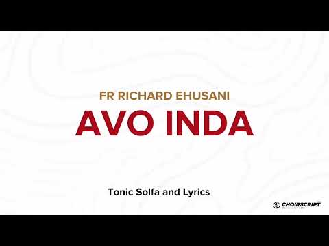 AVO INDA solfa notation music sheet+ audio + lyrics