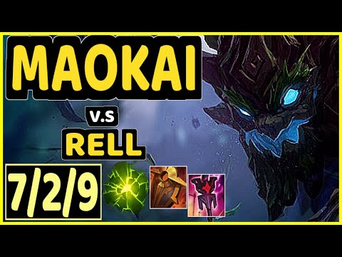 NA KYUNG (MAOKAI) vs RELL - 7/2/9 KDA BOTTOM SUPPORT GAMEPLAY - KR Ranked MASTER