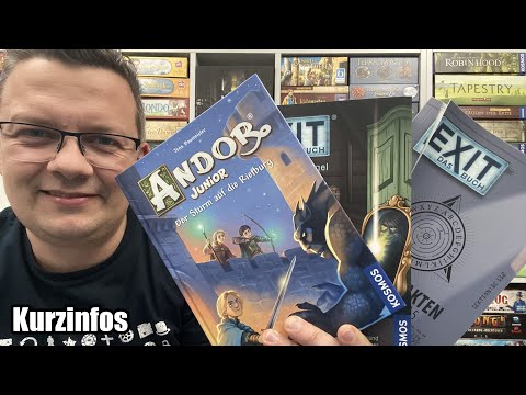 Spielebücher/Bücher: Andor Junior, Exit Buch Die Kryptoakten, Exit Kids Die Spur im Spiegel (Kosmos)