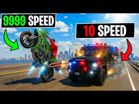 Running From Cops Using a 1000HP Drag Bike in GTA 5 RP..