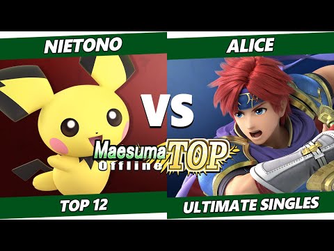 MaesumaTOP #10 - Nietono (Pichu) Vs. alice (Roy) SSBU Ultimate Tournament