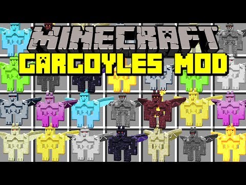 Minecraft GARGOYLE MOD! | BUILD AN ARMY OF POWERFUL GARGOYLES! | Modded Mini-Game