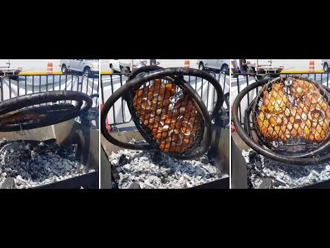 Gyroscopic Barbecue Grill.