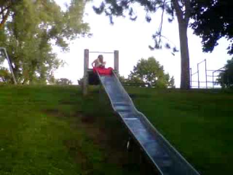 Sliding at Tarrant Park, Durand, WI