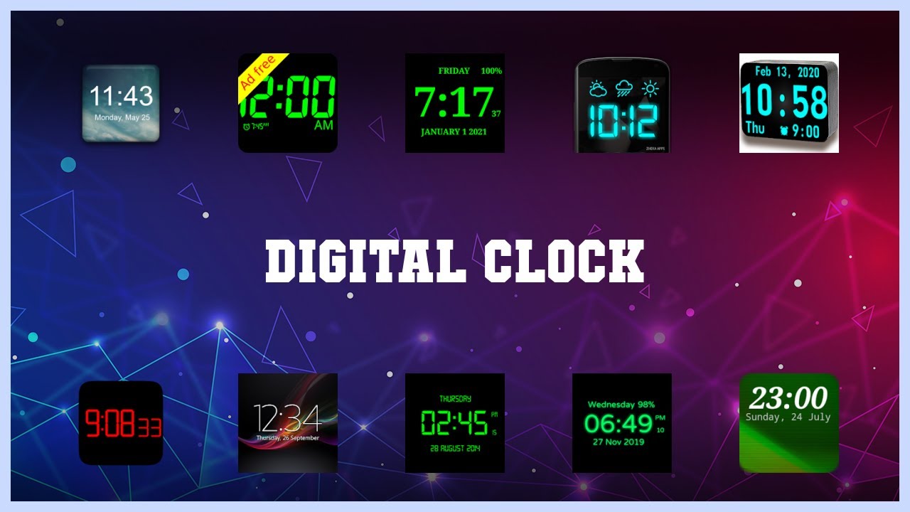 Super 10 Digital Clock Android Apps