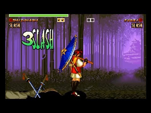 Samurai Shodown IV: Shizumaru playthrough lvl-4 【60fps】