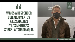 El torero Manuel Escribano explica el cometido del Instituto Juan Belmonte