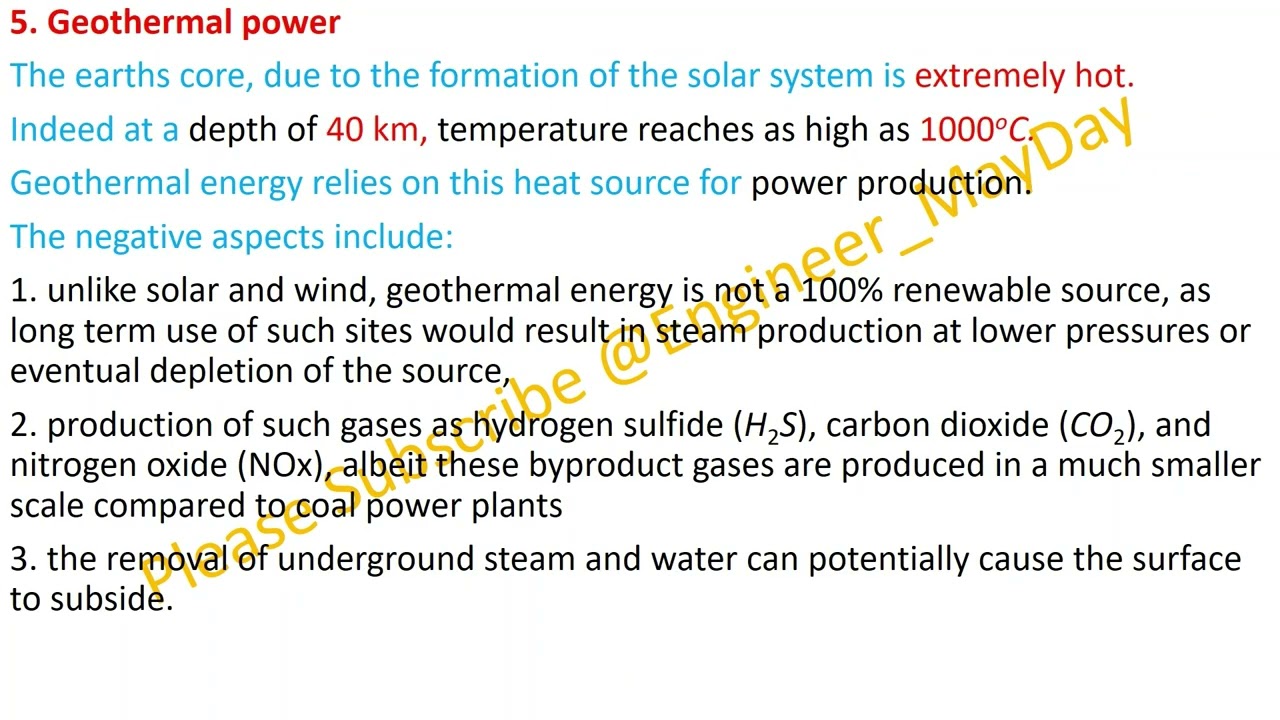Thermodynamics 1 Chapter 2 Energy Sources Short Notes