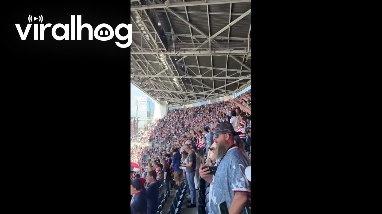 Fans Sing Popular Song in Seattle After USA's Win Over Australia || ViralHog