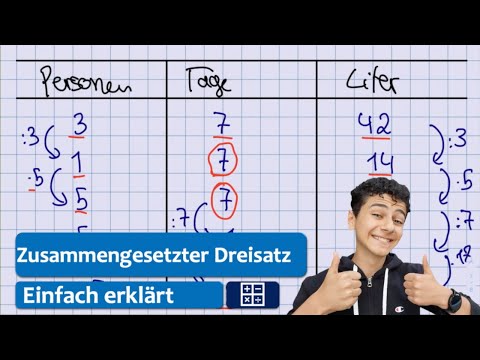 Doppelter Dreisatz| Zusammengesetzter Dreisatz| Einfach erklärt