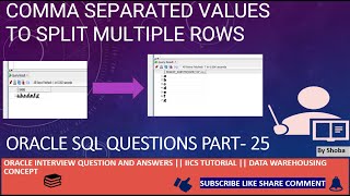 Comma Separated Values to split multiple rows|Scenario based question|Oracle SQL Interview questions