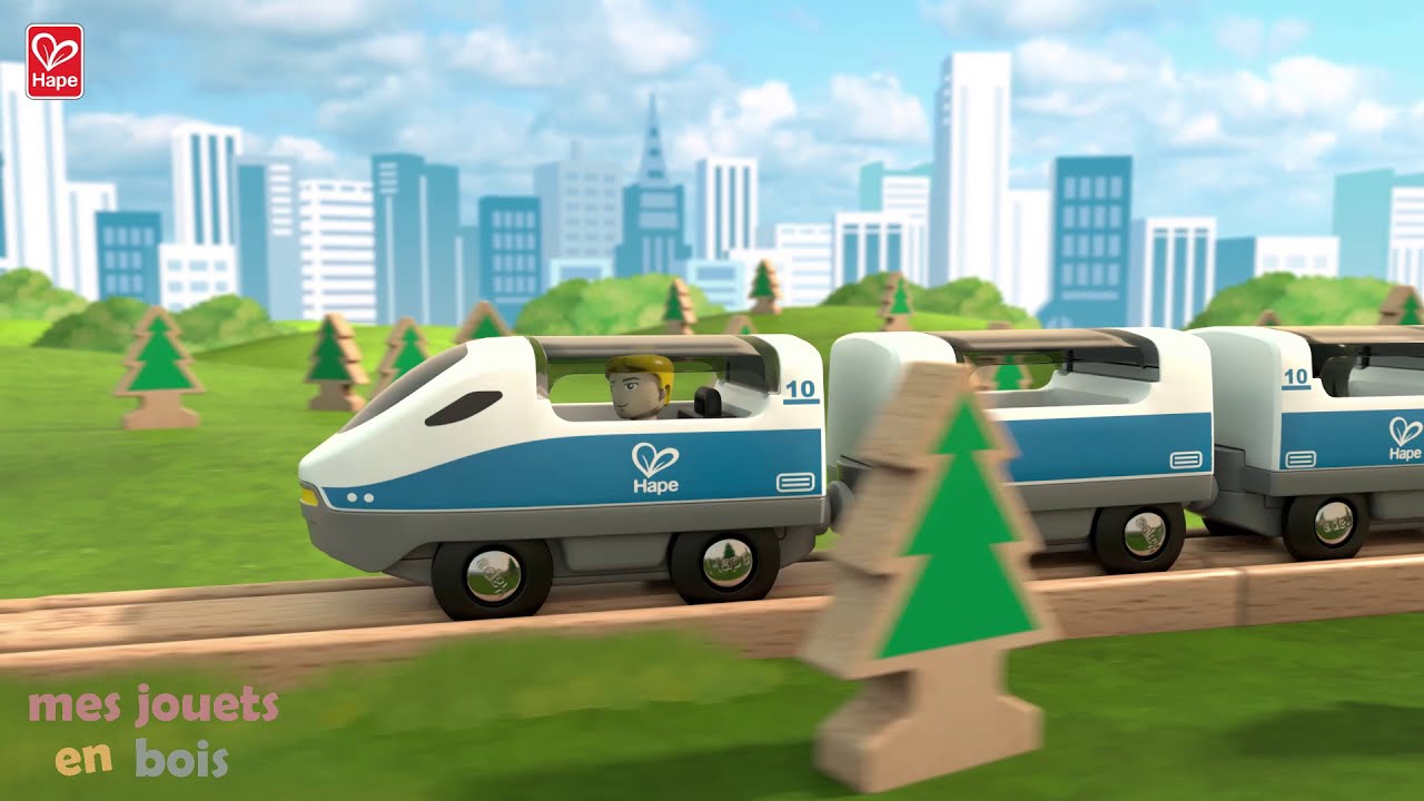 Circuit de train en bois - Gare TGV