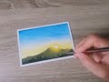 Painting Easy Watercolor Sunrise Drawing for Beginners | Step-by-Step Tutorial
