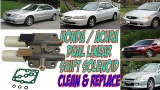 Acura & Honda Transmission Dual Linear Solenoid Remove & Clean Filters