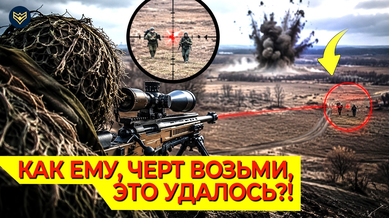 🔥 Двоих ОДНИМ ВЫСТРЕЛОМ С 4 КМ! Украинский СНАЙПЕР побил МИРОВОЙ РЕКОРД! Вот 