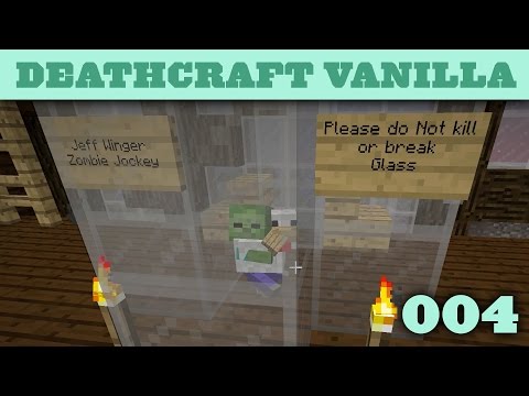 DeathCraft Vanilla Minecraft - Zombie Jockey and Sugarcane Farm - 003