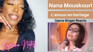 Opera Singer Reacts to Nana Mouskouri L&#39;amour en heritage | Performance Analysis |