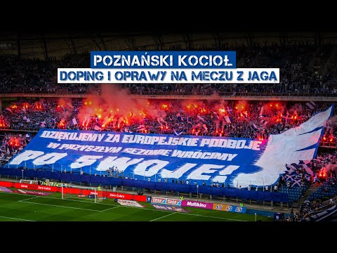 Amazing support and choreography of 40 000 Lech Poznan fans during Polish League match (27.05.2023)