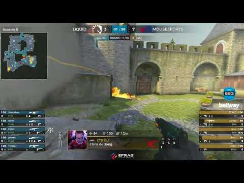 Liquid vs Mousesports cs go Twistzz triple kill hold Cbble ESG Tour Mykonos 2017