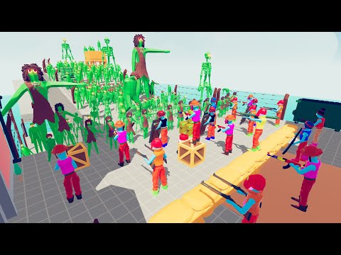 Zombie 100 Units vs Army Soldier - Totally Accurate Battle Simulator TABS