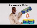 How To Solve A System Of Equations Using Cramer S Rule