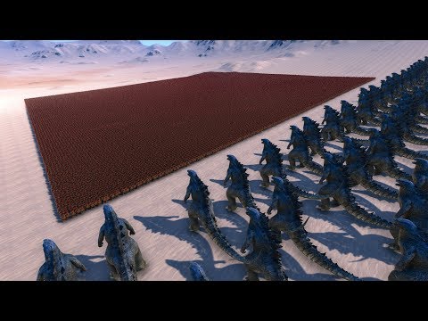 300 GODZILLA vs 50.000 SPARTANS Ultimate Epic Battle Simulator