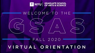 NYU GSAS Virtual Orientation