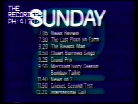BBC2 Continuity 14th August 1982 (Saturday)