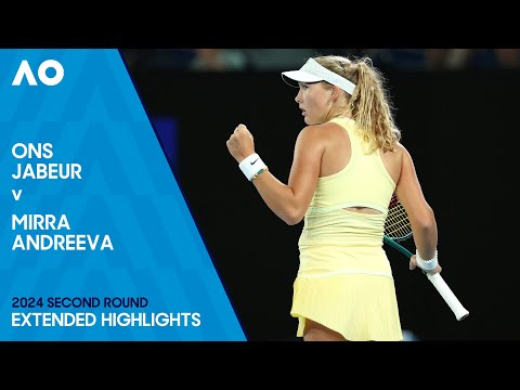 Ons Jabeur v Mirra Andreeva Extended Highlights | Australian Open 2024 Second Round