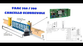 FAAC 746 & 780 PER CANCELLI SCORREVOLI (COLLEGAMENTI)