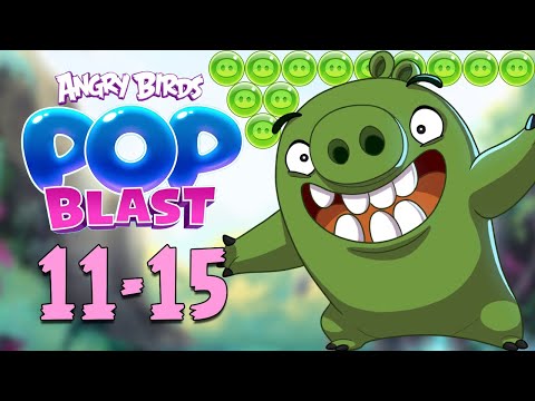 Angry Birds Pop Blast Gameplay Pt 2: Levels 11-15 - MINION PIG Unlocked!