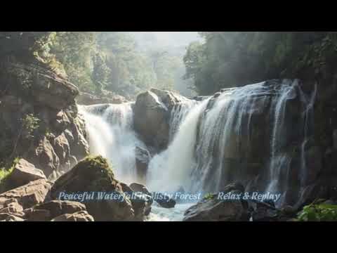 3 Hours Hyper-Realistic Waterfall Sounds in Misty Forest Paradise | Turquoise Pool Relaxation