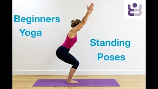 Iyengar Yoga for Beginners. 20 minute class. Standing Poses