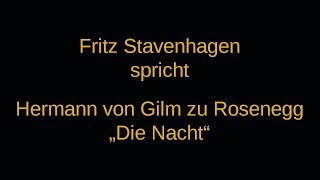 Hermann von Gilm zu Rosenegg „Die Nacht“