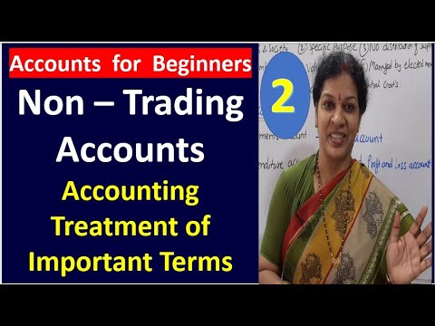 1 Non Trading Accounts Introduction