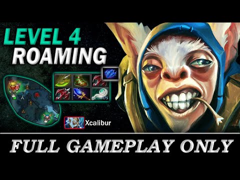 level 4 roaming, this guy using china spammer strategy "roaming early" - Full Gameplay Meepo #300
