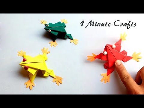 How to make paper frog that jumps high and Far - Easy DIY tutorial Video