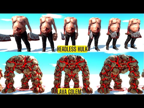 Headless Hulk Vs Lava Golem - Animal Revolt Battle Simulator