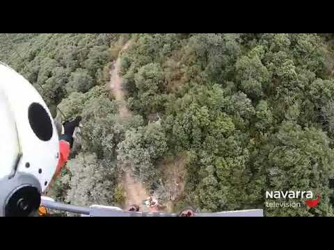 Así han rescatado a una excursionista perdida en Zuñiga