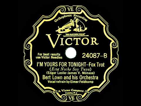 1932 Bert Lown - I’m Yours For Tonight (Elmer Feldkamp, vocal)