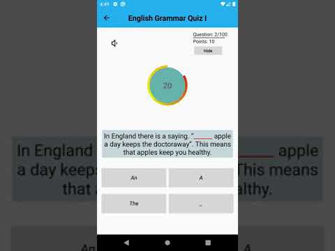 English Grammar Quiz I