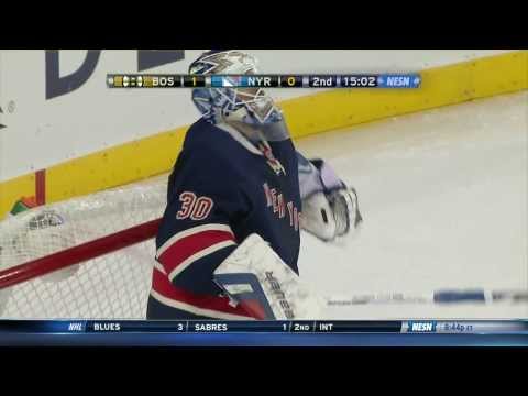 Shawn Thornton picks the corner on Henrik Lundqvist 11/19/13
