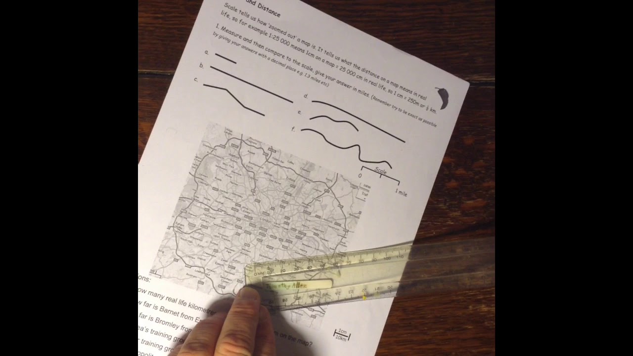 Scale and distance worksheet
