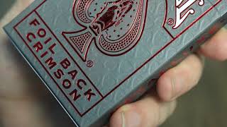 UNBOXING & REVIEW: Foil Back Crimson Bicycle Playing Cards