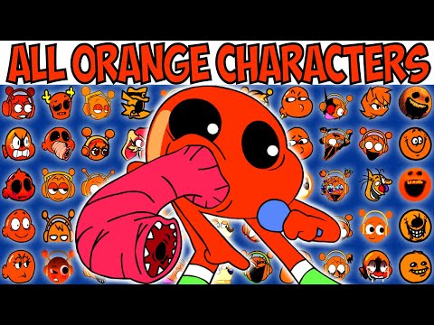 ALL ORANGE CHARACTERS | FNF Character Test | Gameplay VS Playground