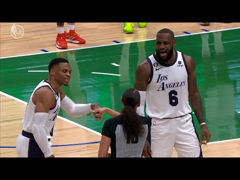 Russell Westbrook and LeBron James shout at female ref after technical foul by Rus vs dallas